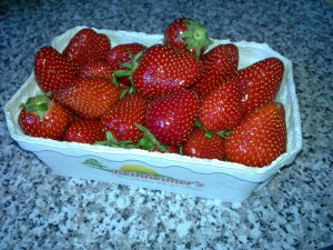 Erdbeeren im Karton