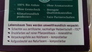 Kennzeichnung der Verpackung 